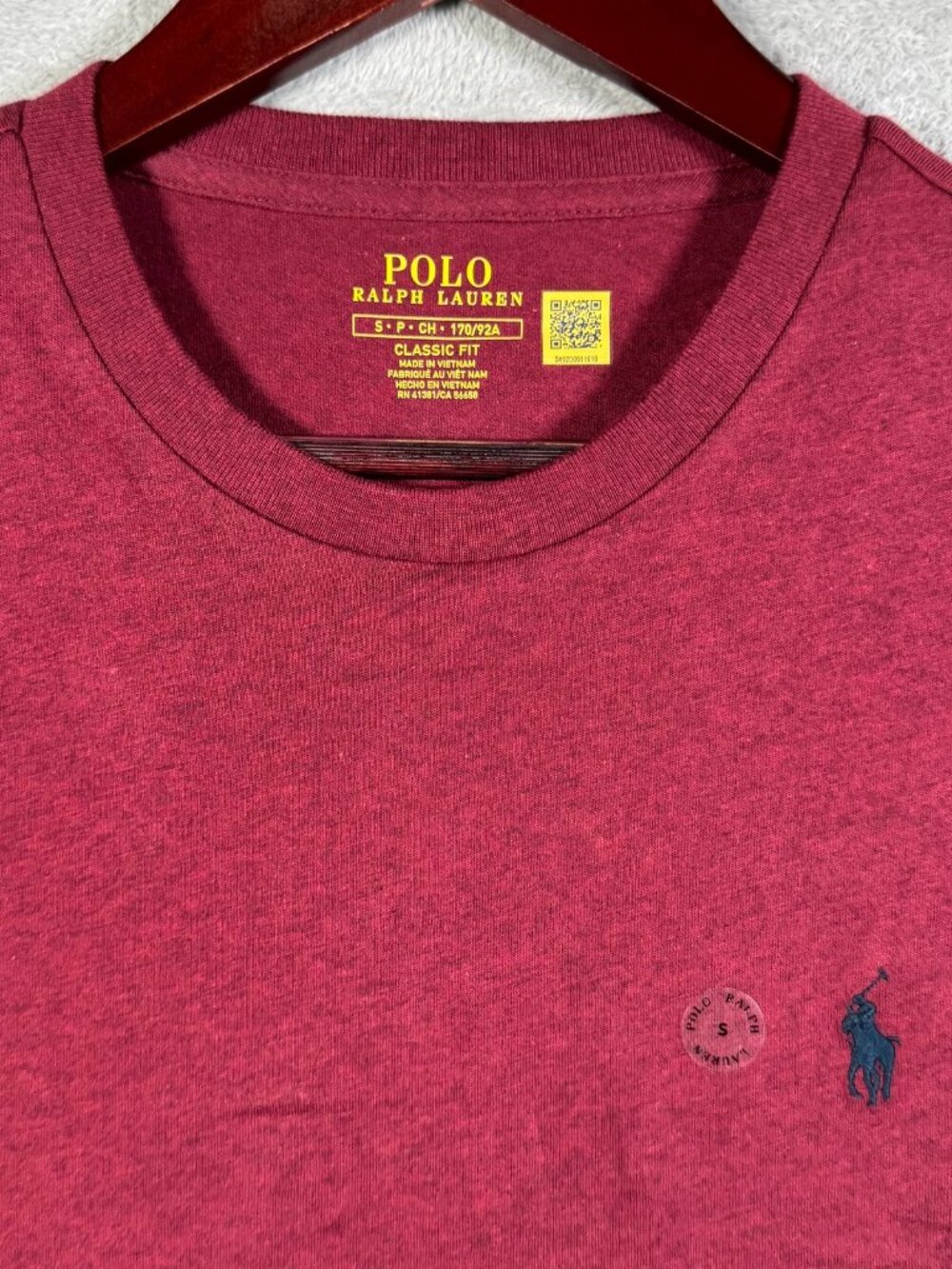 Polo Ralph Lauren T Shirt Mens S Red Classic Fit Pony Crew $55